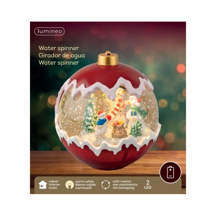 SFERA LED NATALE CON ACQUA H.16.3